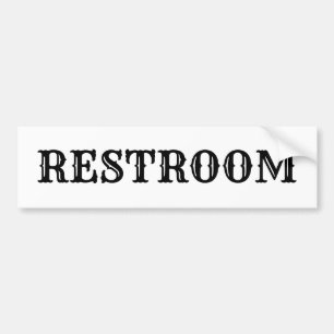 Autocollant De Voiture Signe de toilettes occidental
