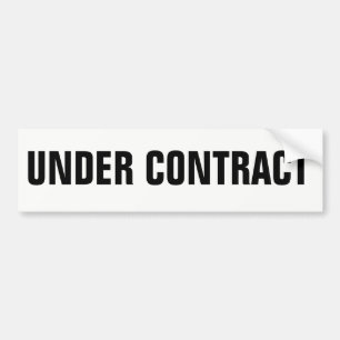 Autocollant De Voiture Signe d'immobiliers SOUS CONTRAT l'autocollant