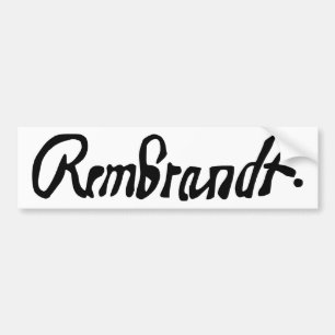 Autocollant De Voiture Signé par l'autocollant Rembrandt Bumper