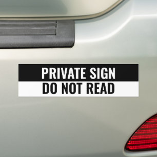 AUTOCOLLANT DE VOITURE SIGNE PRIVÉE, NE PAS LIRE