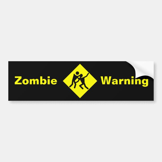 Autocollant De Voiture SIGNE ROUTIER D'Avertissement Zombie (Devant)