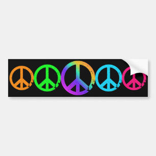 Autocollant De Voiture Signes de paix d'arc-en-ciel de KRW