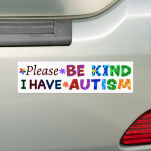 Autocollant De Voiture S'il vous plaît, soyez gentil, j'ai l'AUTISME