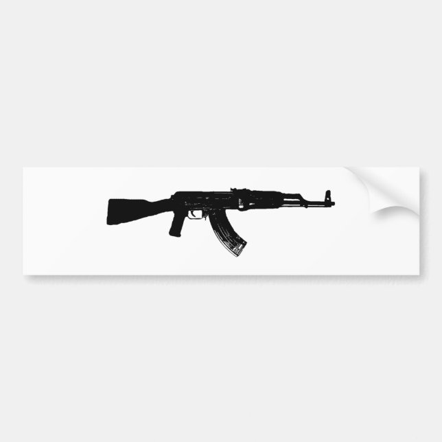 Autocollant De Voiture Silhouette d'AK-47 (Devant)