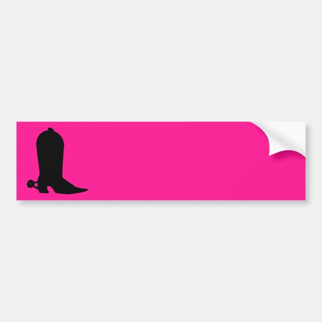 Autocollant De Voiture Silhouette d'amorçage de cowboy (Devant)