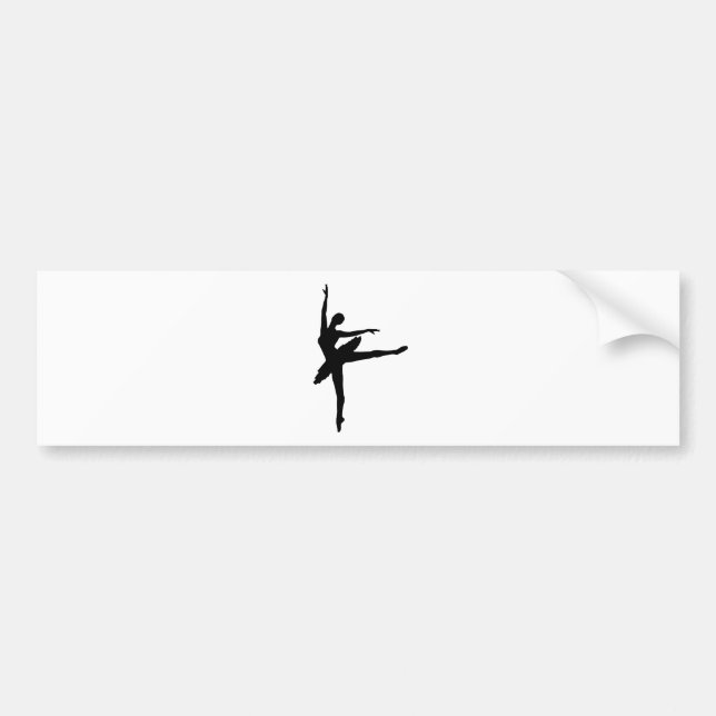 Autocollant De Voiture Silhouette de ballerine (Devant)