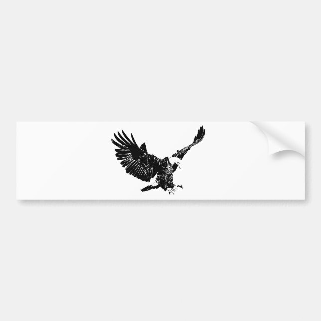 Autocollant De Voiture Silhouette de l'aigle d'atterrissage (Devant)