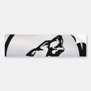Autocollant De Voiture Silhouette de loup