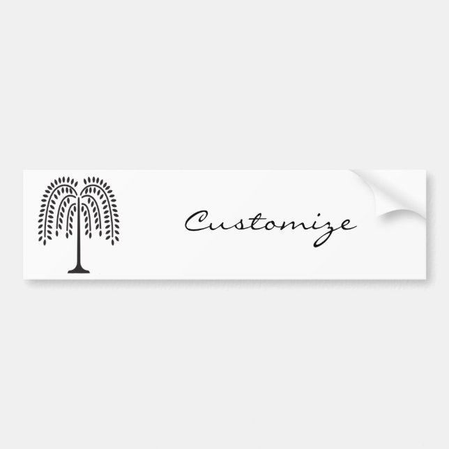 Autocollant De Voiture Silhouette de Willow en pleurs Thunder_Cove (Devant)