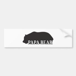 Autocollant De Voiture Silhouette d'ours de papa