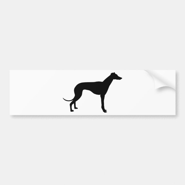 Autocollant De Voiture Silhouette Greyhound (Devant)