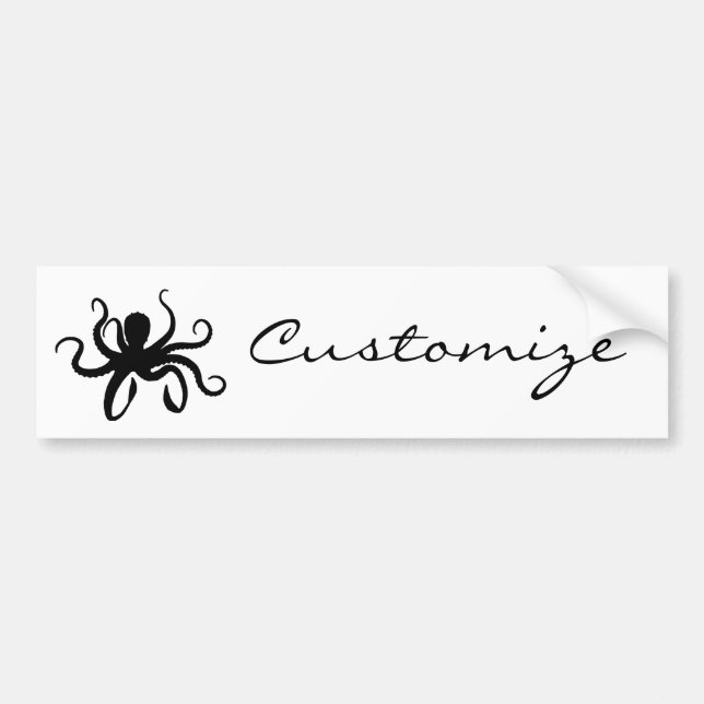 Autocollant De Voiture Silhouette Thunder_Cove de poulpe (Devant)