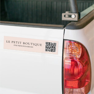 Autocollant De Voiture Simple Blush Pink QR Code Entreprise promotionnell