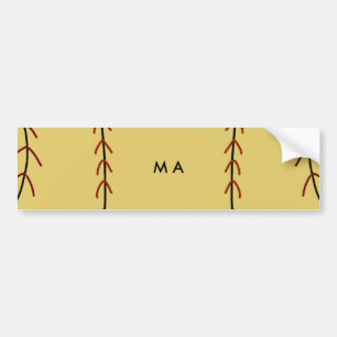 Autocollant De Voiture Simple monogramme ajouter votre nom lettre man min