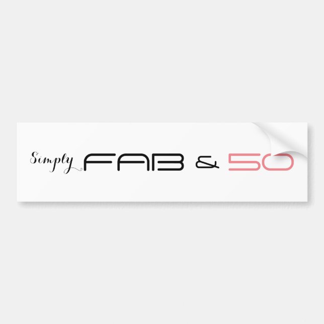 Autocollant De Voiture Simplement OUVRIER et 50 - adhésif pour pare-chocs (Devant)