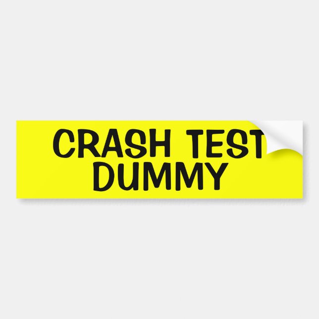 AUTOCOLLANT DE VOITURE SIMULACRE D'ESSAI D'ACCIDENT (Devant)
