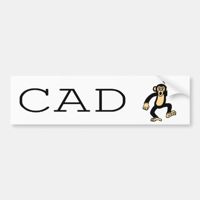 Autocollant De Voiture Singe 1 de DAO (Devant)