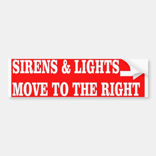 AUTOCOLLANT DE VOITURE SIRÈNES ET LUMIÈRES (Devant)