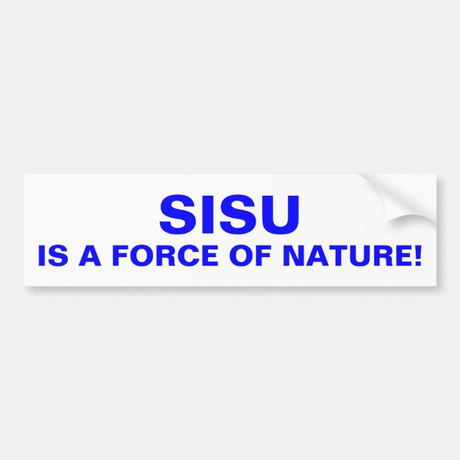 Autocollant De Voiture SISU est une force de péninsule supérieure (Devant)