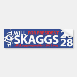 Autocollant De Voiture Skaggs pour le président l'adhésif pour pare-cho