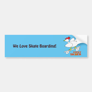 Autocollant De Voiture Skater Cocky