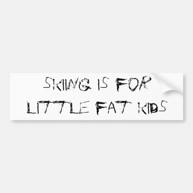 Autocollant De Voiture skiis for little fat kids (Devant)