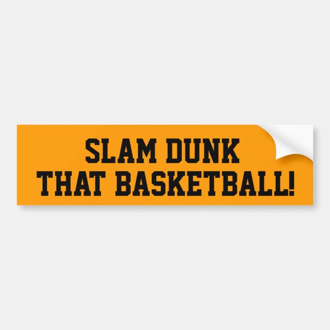 Autocollant De Voiture Slam Dunk que Basketball Bumper Sticker (Devant)