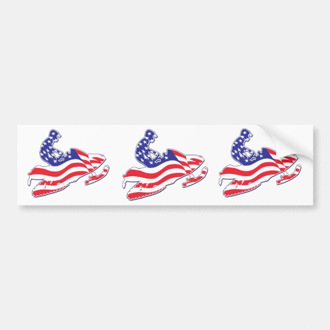 Autocollant De Voiture Sledder patriotique (Devant)