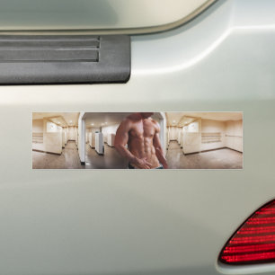 Autocollant De Voiture SlipperyJoe cheminée homme musclé six pack abs