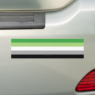 Autocollant De Voiture SlipperyJoe's Aromantic Pride Drapeau gay cadeaux
