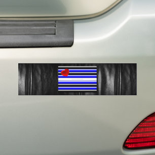 Autocollant De Voiture SlipperyJoe's Gay Leather Pride drapeau royal noir