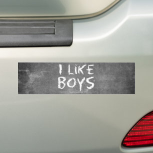 Autocollant De Voiture SlipperyJoe's I Like Boys dirty Chalkboard writing