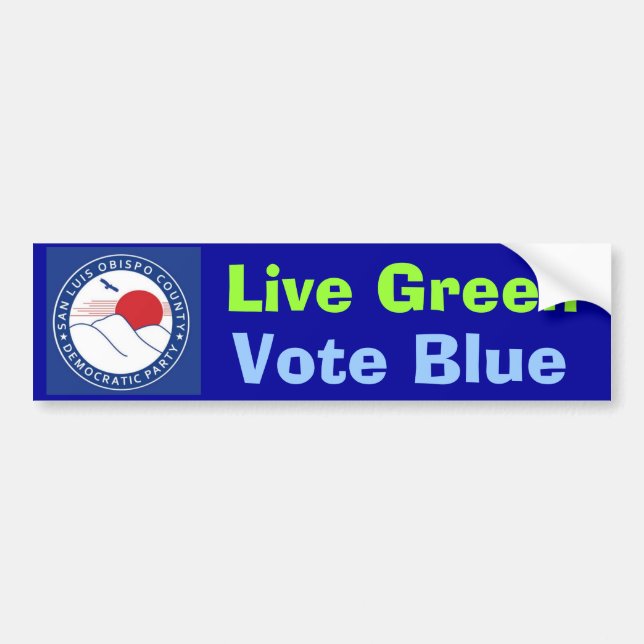 Autocollant De Voiture SLOCDP vivent bleu vert de vote (Devant)