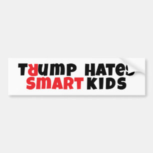 Autocollant De Voiture slogan de protestation étudiant anti-Trump rouge n