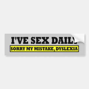 Autocollant De Voiture Slogan offensif de dyslexie