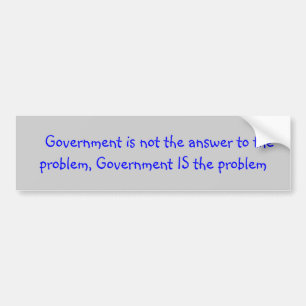 Autocollant De Voiture Slogan politique au sujet de gouvernement
