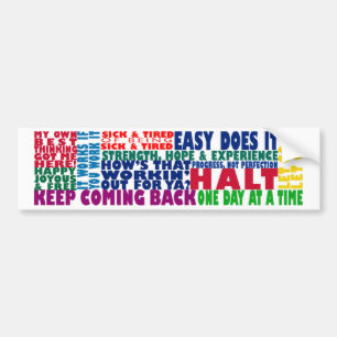 Autocollant De Voiture Slogans de récupération en 12 étapes
