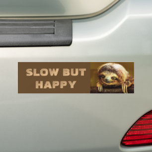 Autocollant De Voiture Sloth lente mais heureuse