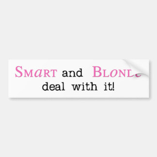 Autocollant De Voiture Smart et blonde - adhésif pour pare-chocs