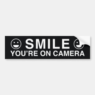 Autocollant De Voiture Smile You’re On Camera