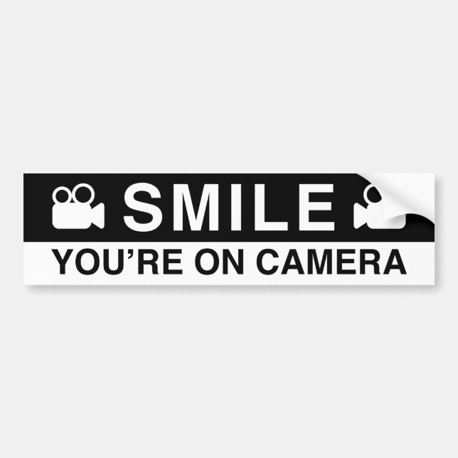 Autocollant De Voiture Smile You’re On Camera (Devant)