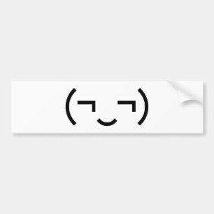 Autocollant De Voiture Smug Emoticon (‿MD) Kaomoji japonais