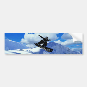 Autocollant De Voiture snowboardeur