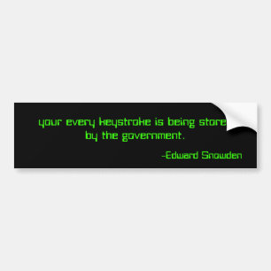 Autocollant De Voiture Snowden chaque adhésif pour pare-chocs de frappe