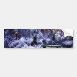 Autocollant De Voiture Snowy Forest Winter
