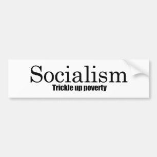 Autocollant De Voiture Socialisme - filet vers le haut de la pauvreté