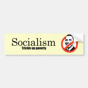 Autocollant De Voiture Socialisme - filet vers le haut de la pauvreté