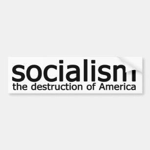 Autocollant De Voiture Socialisme - La destruction de l'Amérique