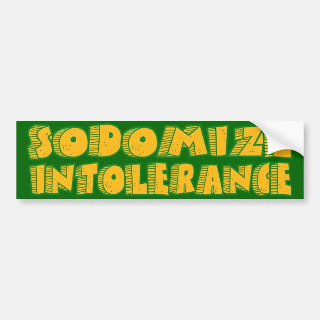 Autocollant De Voiture Sodomisez l'adhésif pour pare-chocs d'intolérance (Devant)