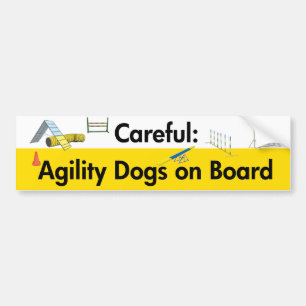 Autocollant De Voiture Soigneux : Chiens d'agilité à bord